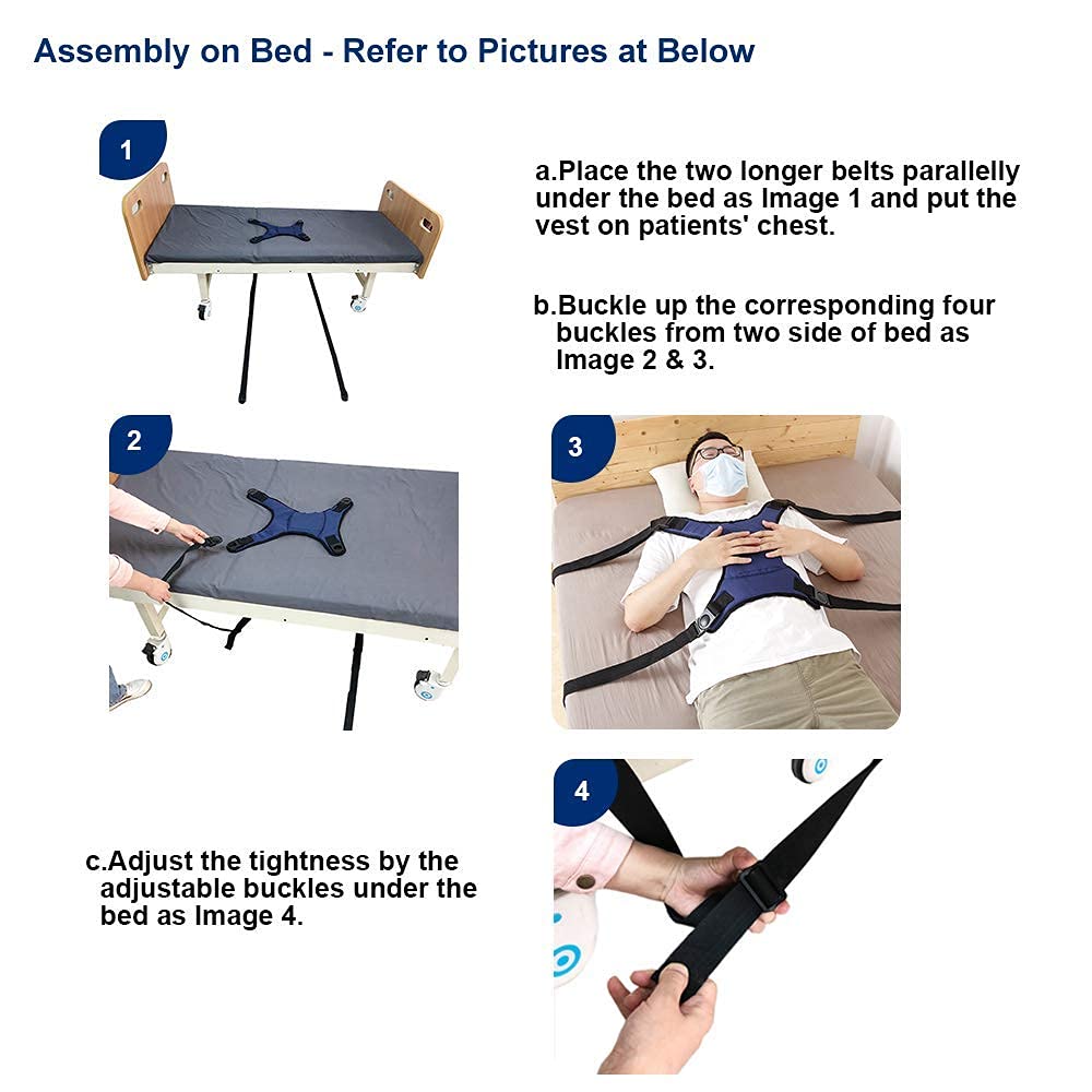 Buy Wheelchair Seat Belt Bed Restraints Safety for Elderly Wheelchair