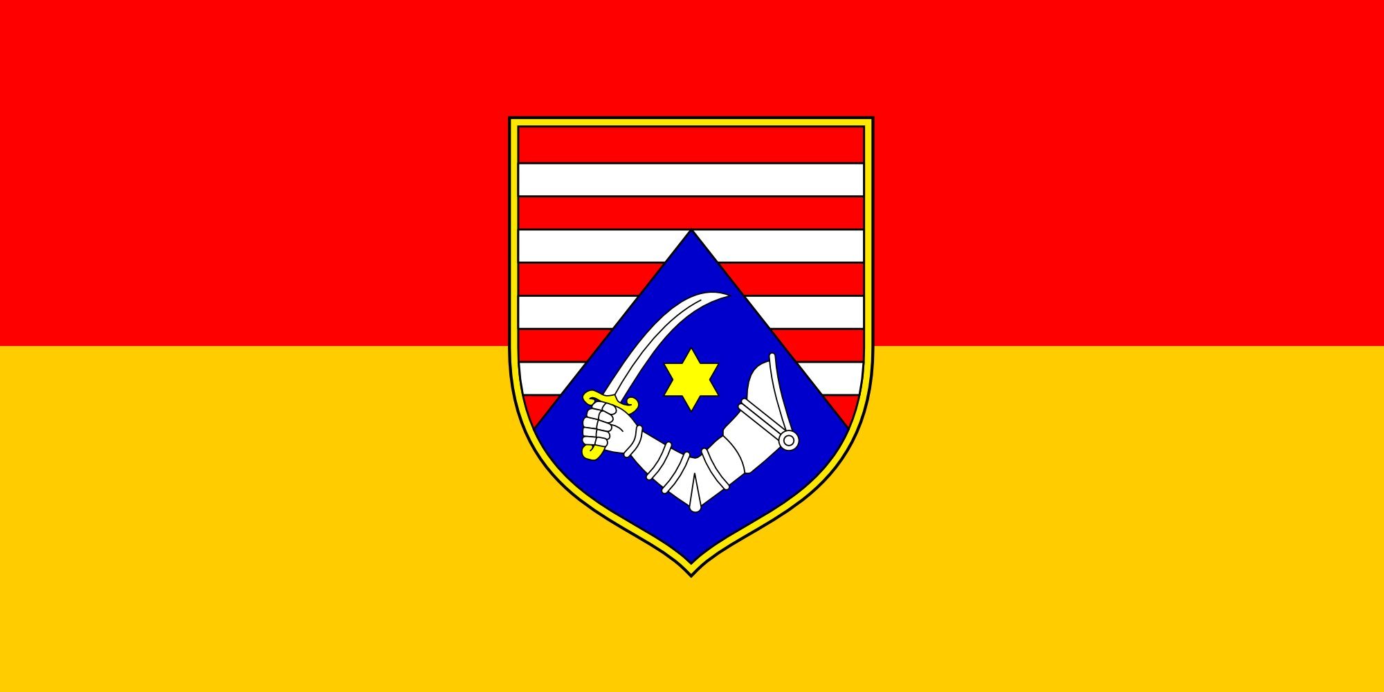 Drapeau Karlovac county grand modèle aux finitions renforcées