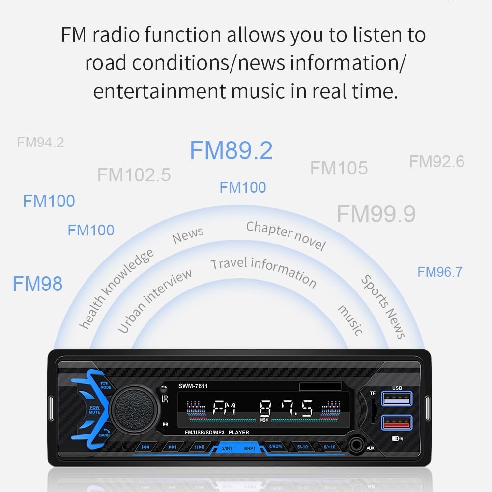 FM radio function display on Plixify car radio