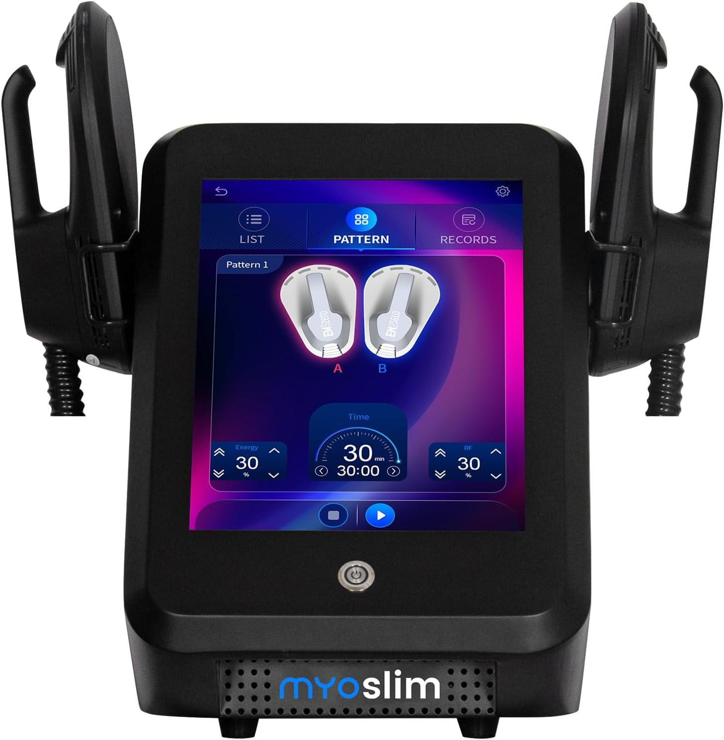 Myoslim Máquina de Escultura Corporal EMS, Equipo Profesional Electromagnético para Tonificación Muscular y Reducción de Grasa, con Pantalla Táctil y Certificación CE