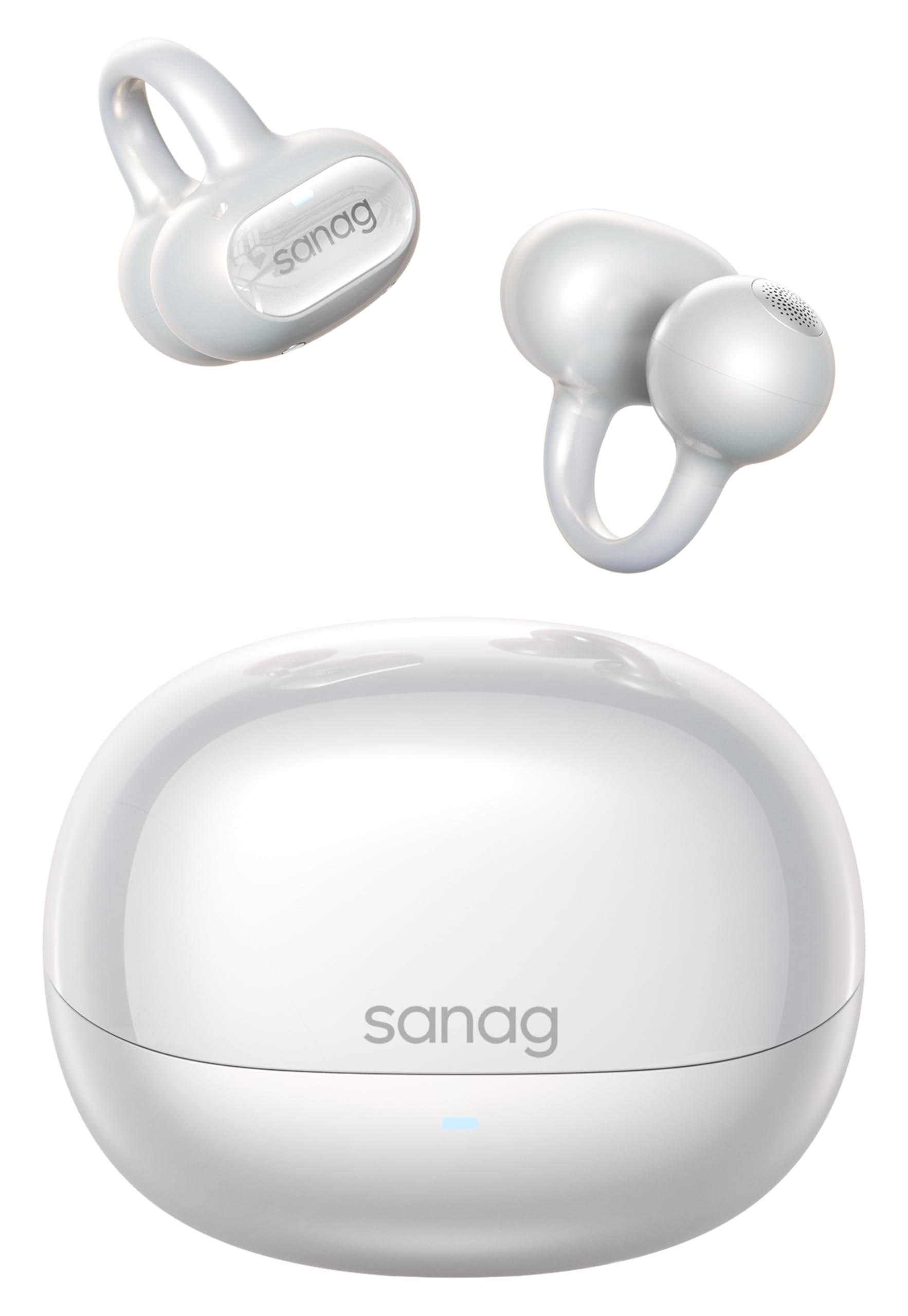 SANAG Auriculares de diadema abierta, Bluetooth con traductor AI, tiempo de reproducción de 50 horas, IP67, Dyna HiFi, auriculares deportivos Bluetooth para correr y gimnasio, 5,4 g de peso ligero