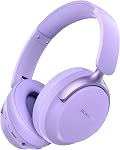 B8 Bluetooth Headphones Over Ear, 6 EQ Music Modes and 50H Playtime Deep Bass Wireless Headphones with Mic, Lightweight Folding HiFi Stereo Headset for iPad/Travel/Tablet/PC/Home Beige White