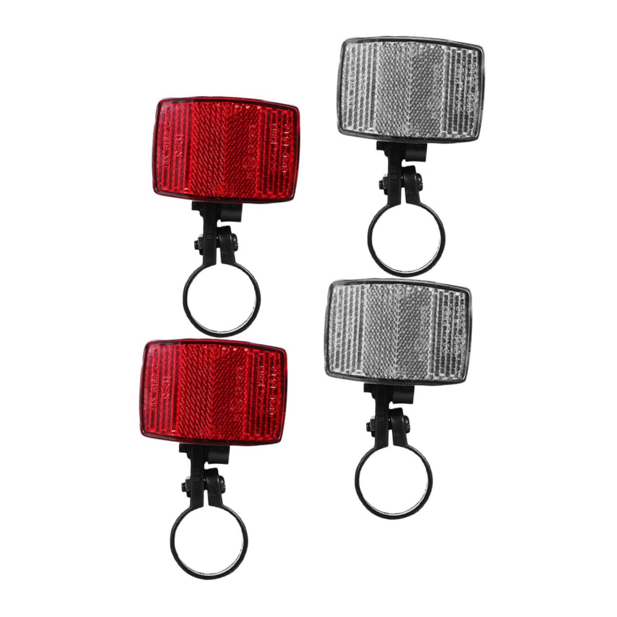 ibasenice 3sets 4pcs Bike Reflective Pieces Front Rear Reflectors for Enhanced Visibility Lightweight Design for Mountain and Road Bicycles Safety Warning Tools for Night Riding 4pcs*3