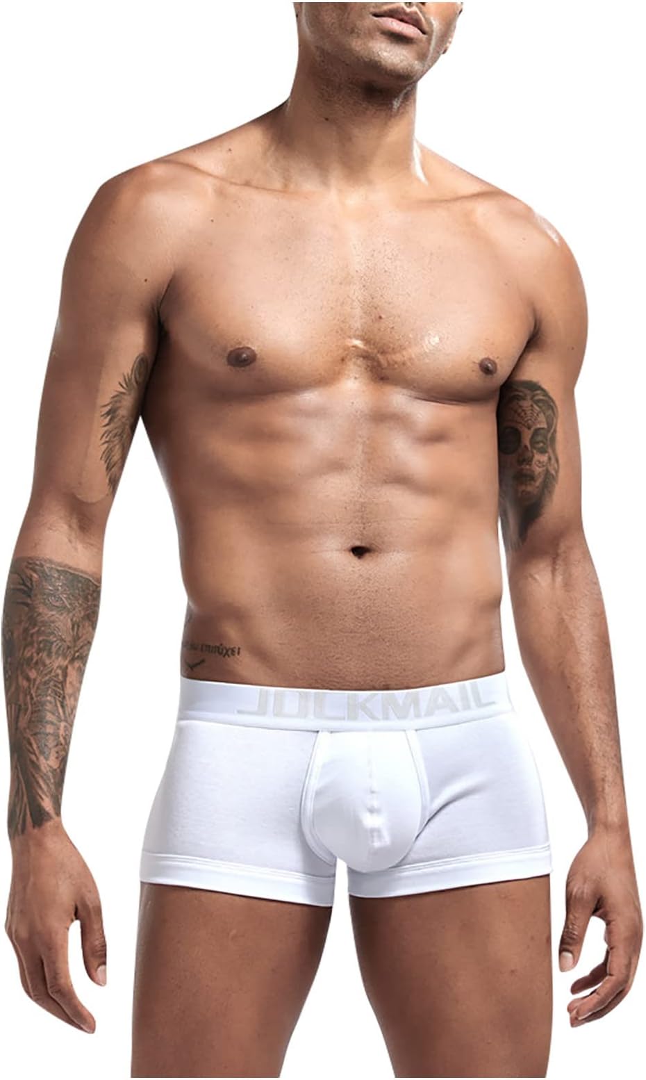 Men Basic Low Waist Sexy Solid Color Stretch Boxers Slim Fit Breathable Comfortable Underwear Soft Panties Casual Undergarments Elastic Band Letter Print Belt Boxer