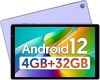 BAKEN Tablet de 10 polegadas, tablets Android 12, 4 (2+2) GB de RAM, 32 GB de ROM, tela sensível ao toque HD 1280 x 800 IPS, processador Quad Core, GMS, WiFi 6, bateria de 6000 mAh, tablet PC, câmera