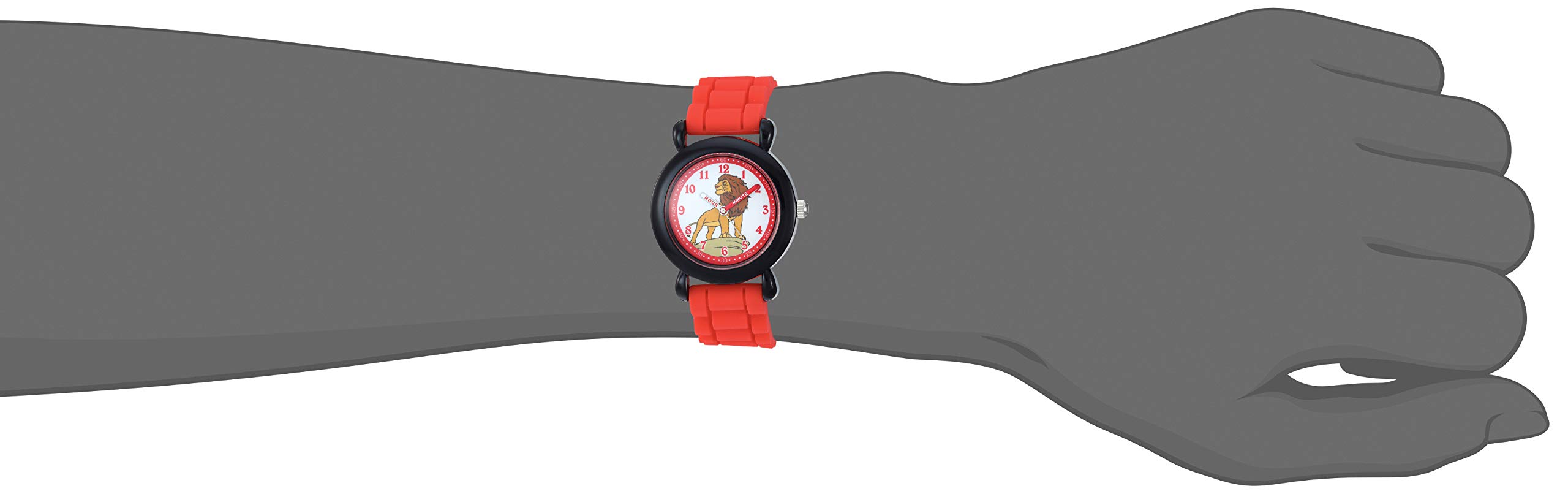 Disney Kids' Plastic Time Teacher Analog Quartz Silicone Strap Watch
