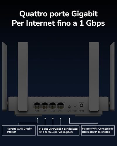 Cudy Routeur Wi-FI 6 Mesh Gigabit AX3000, 4 Ports GbE, 160 MHz, WR3000 | Quatre ports Gigabit avec prise en charge IPTV/VLAN : 1 port WAN GbE et 3 ports LAN GbE offrant un débit filaire maximal ; pr - 8