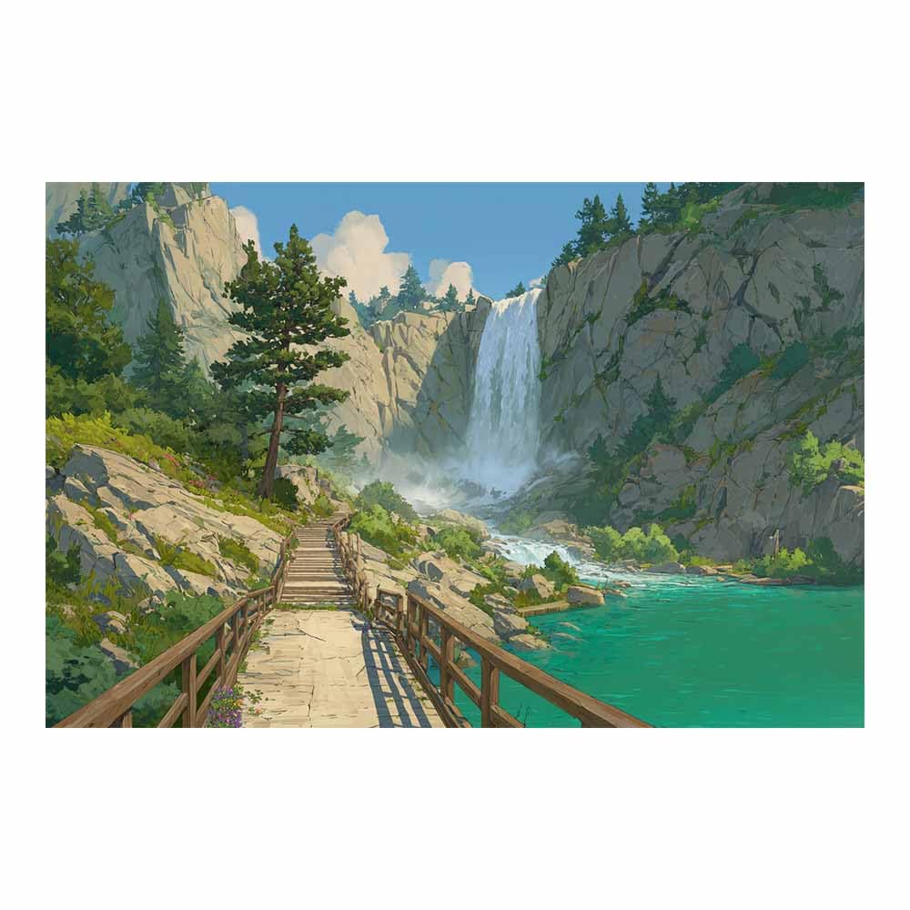 HOQIU Vintage wall art Sunset Lake Docks Views decorative painting, wall art, for Living Room Bathroom Bedroom Kitchen Decoration.(Multicolor)-30x40cm Unframed