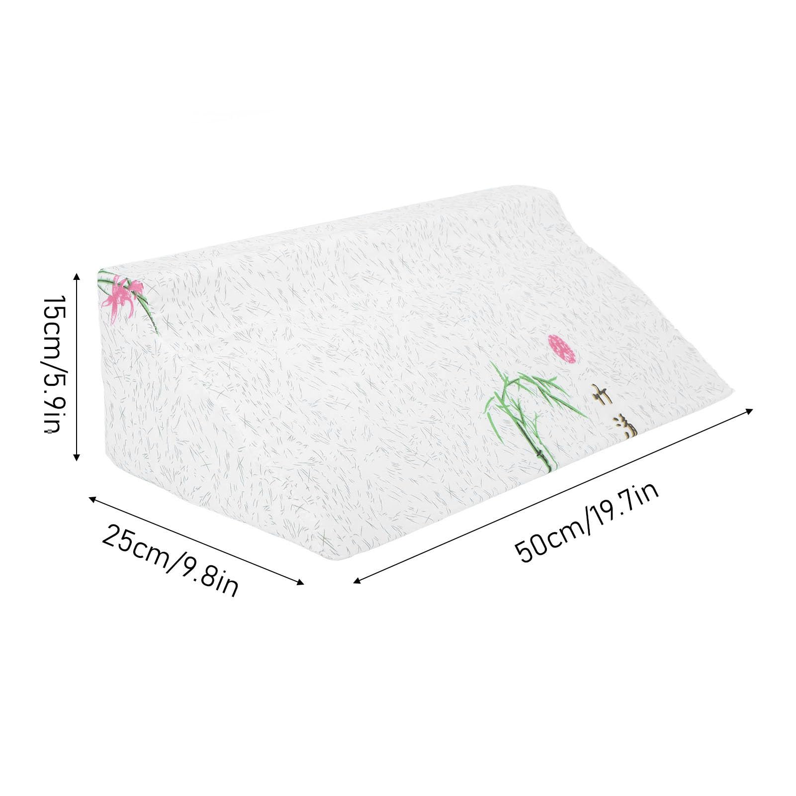 Memory Foam Pillow, Side Body Wedge Pillow Elevated Pillows Memory Foam Triangle Support for Reflux Post Surgery Body Positioners Pregnancy Side Sleepers (50 * 25 * 15cm)