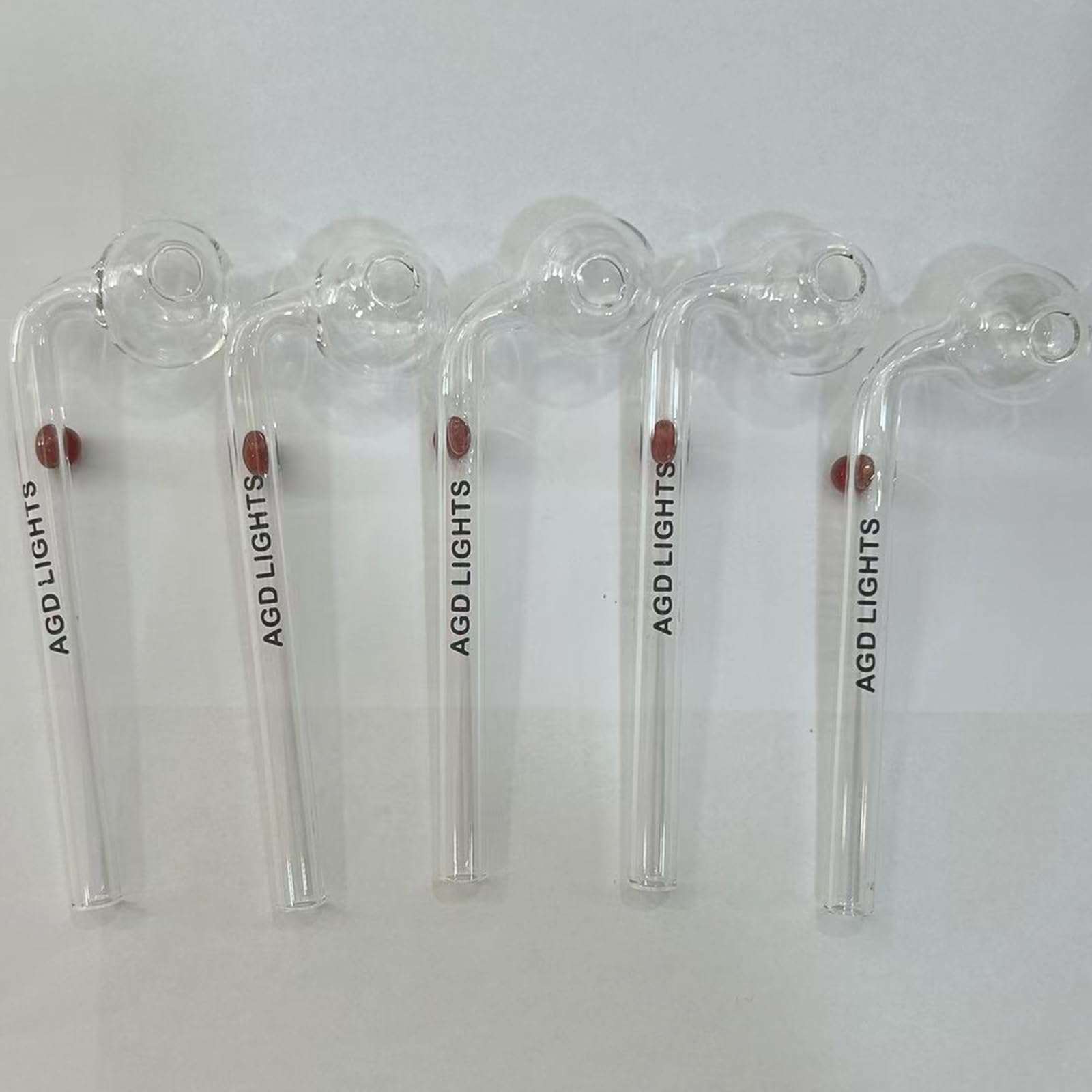 Accesorios para quemador de aceite de vidrio de 15 cm rojo con tubos resistentes