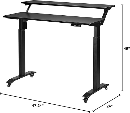 Miniatura 2 de UNICOO - Escritorio de pie eléctrico de altura ajustable, para el hogar, la oficina, con pantalla LED y 4 controladores de memoria preestablecidos,