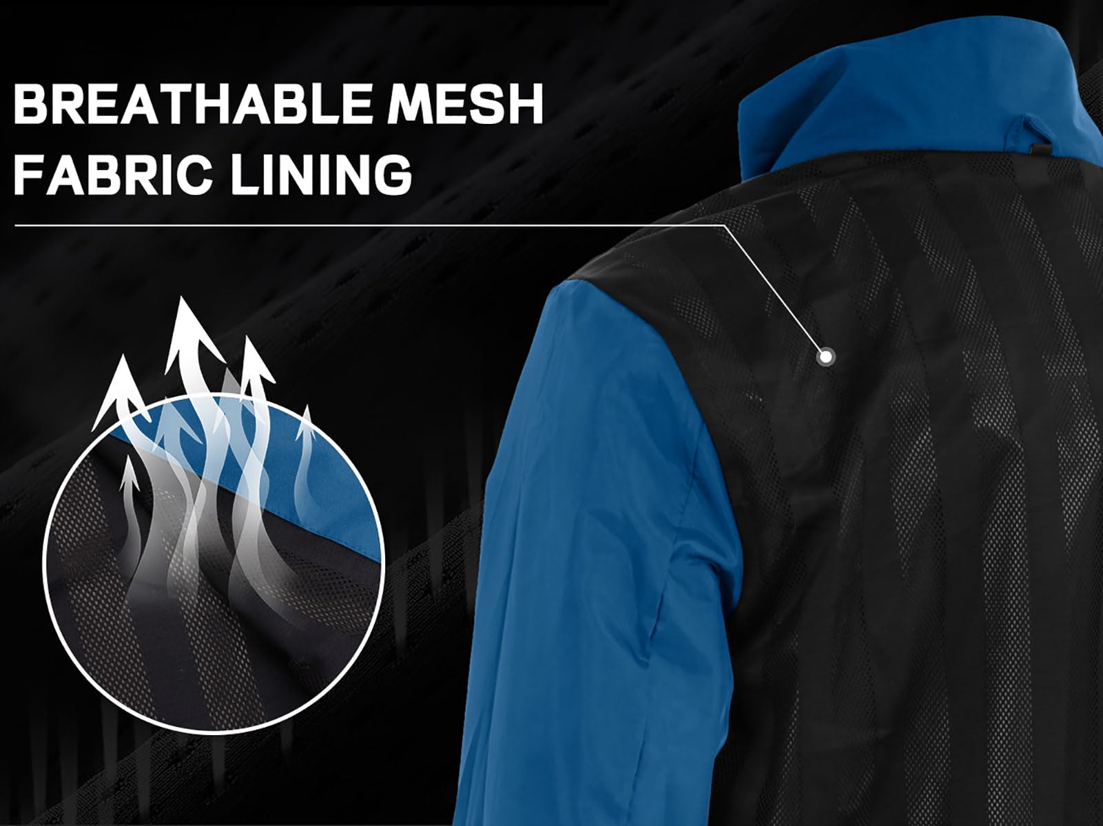 Halfword Vestes Softshells Homme Blousons Windbreaker Capuche Amovible Imperméable Respirante Extérieures Jacket