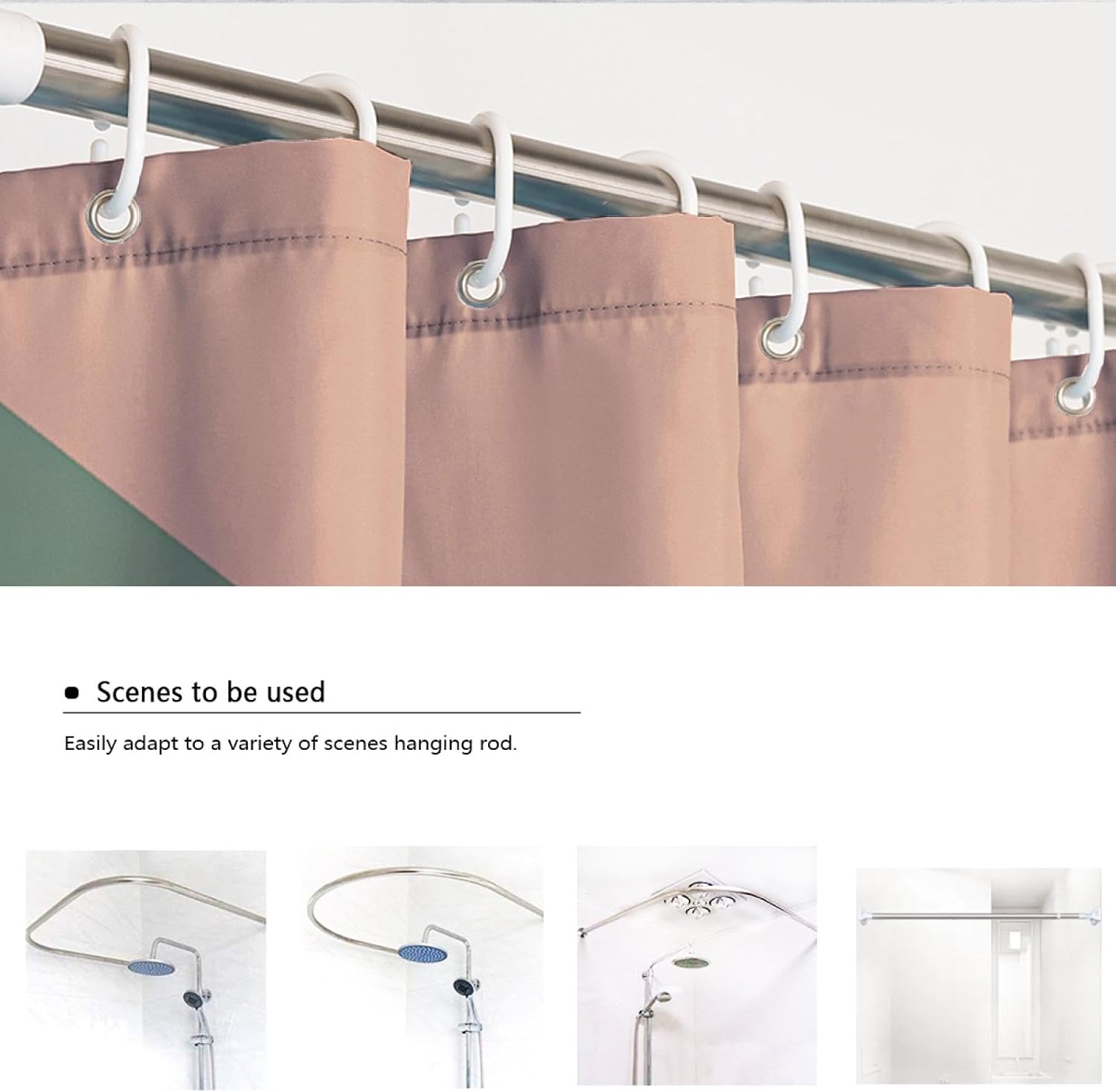Minimalist Fabric Shower Curtain Modern Fashion Bathroom Curtains Colorful Shower Curtains Liner Waterproof Washable for Hotel Apartment 60Wx72L