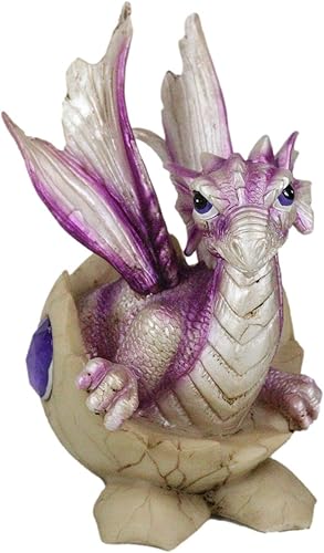 Vista 85 de Ebros - Estatua de huevo de dragón con piedra natal de agosto, 5.25 pulgadas de alto, peridoto verde, piedra natal de agosto, símbolo de gema