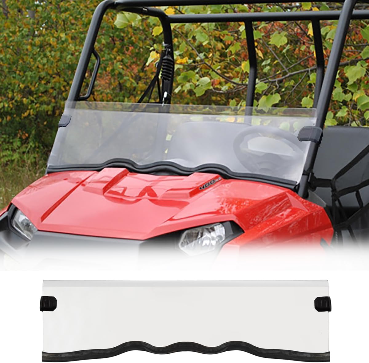Half Windshield PMMA Scratch Resistant High-QualityFit For Polaris Midsize Ranger 400/500/570/800 2010 - 2014