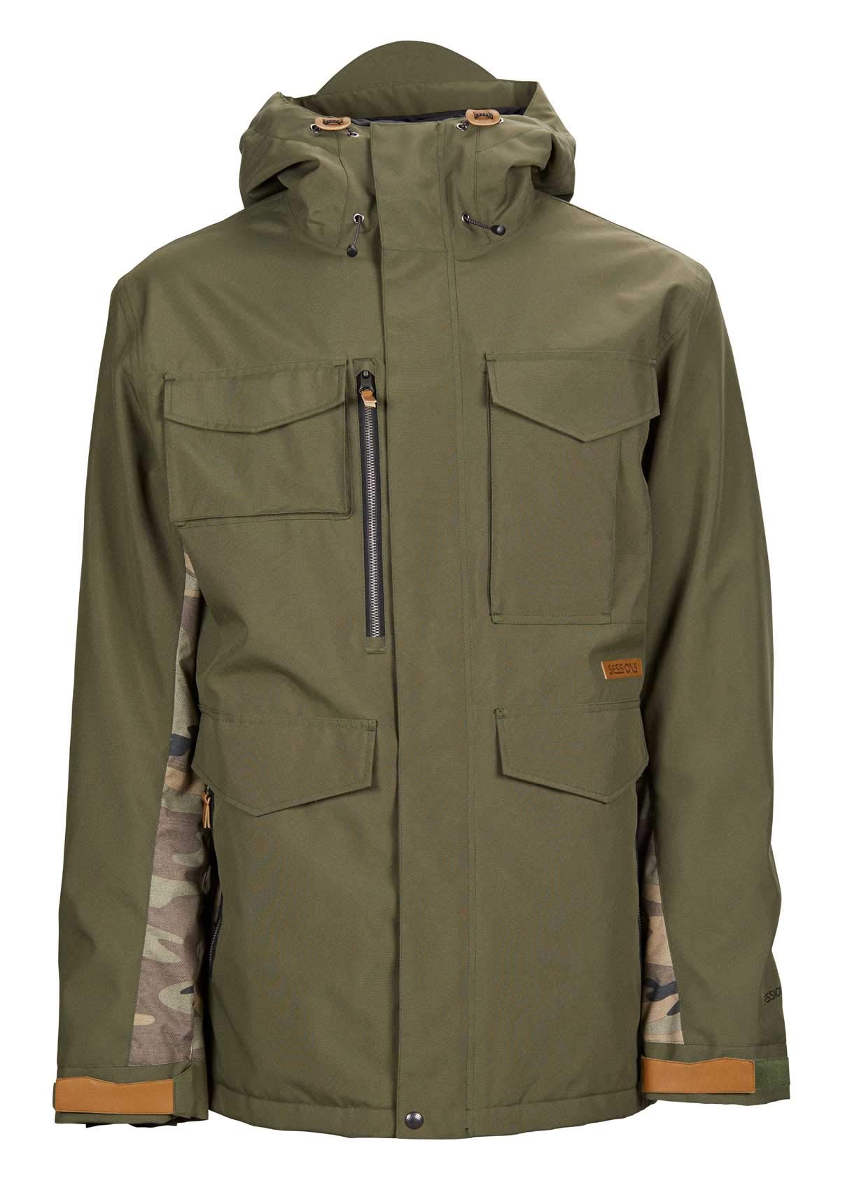 Sessions Men's Ransack Insulated Snowboard Jacket 2019 S Green Camo