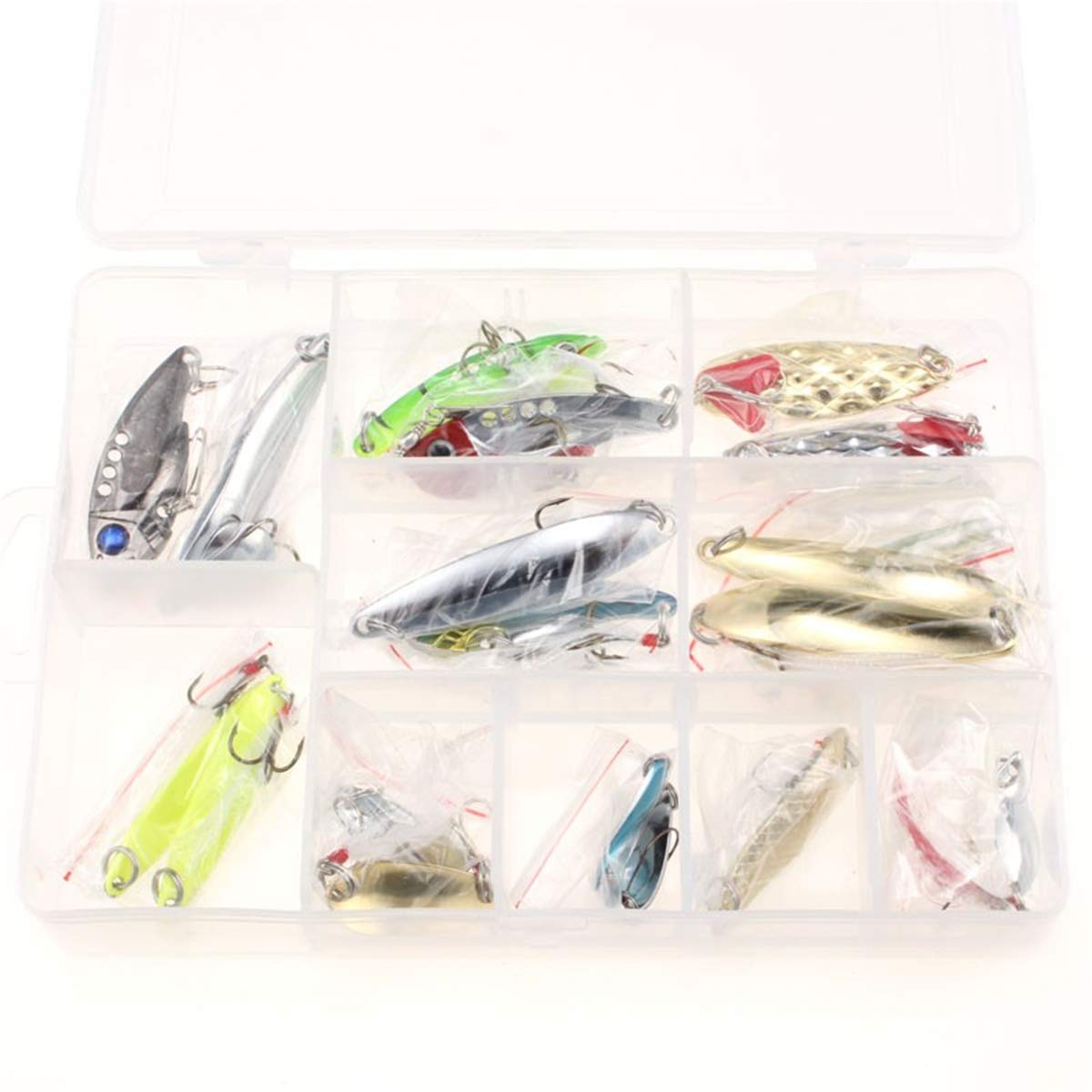 21Pcs Kits de señuelos para Pesca, LAEMALLS Cebos Artificiales de Pesca Cebo Duros/Suaves, Ojos 3D, Accesorios Cebos Articulos de Pesca para la Pesca, Trucha, Bagre, Bass, Salmón y Lucio#2