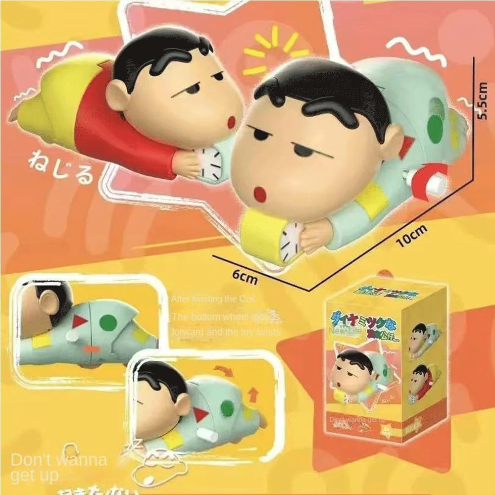 acrown Cute Shinchan Toys for Kids Sensory Worm crwaling Shinchan Wind up Colorful Toy Insect Figurines for Boys and Girls Multicolor (Shinchan Toy) 3