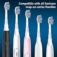 Vista 5 de Replacement Toothbrush Heads Compatible with Philips Sonicare 5300 6500 6100 ProtectiveClean, HX6 HX9 C-2 Series Brush Heads Refills, Charcoal, 10