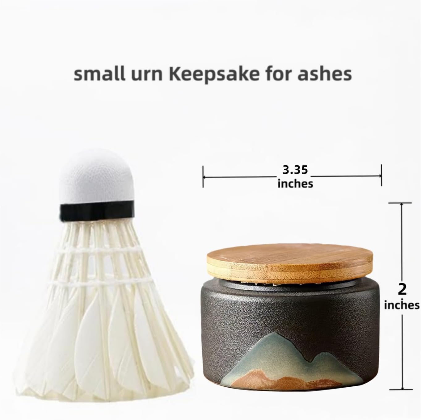 Small Urn Set 6 Piece for Ashes Keepsake Ceramic 8 Cubic inches image 2