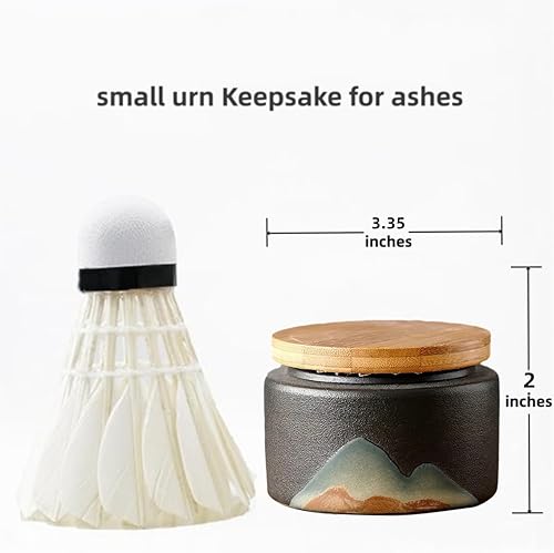 Miniatura 2 de NS Online Urnas pequeñas de recuerdo naranjas para cenizas humanas  Bonita urna pequeña de cerámica para compartir, honra a tu ser querido perdido