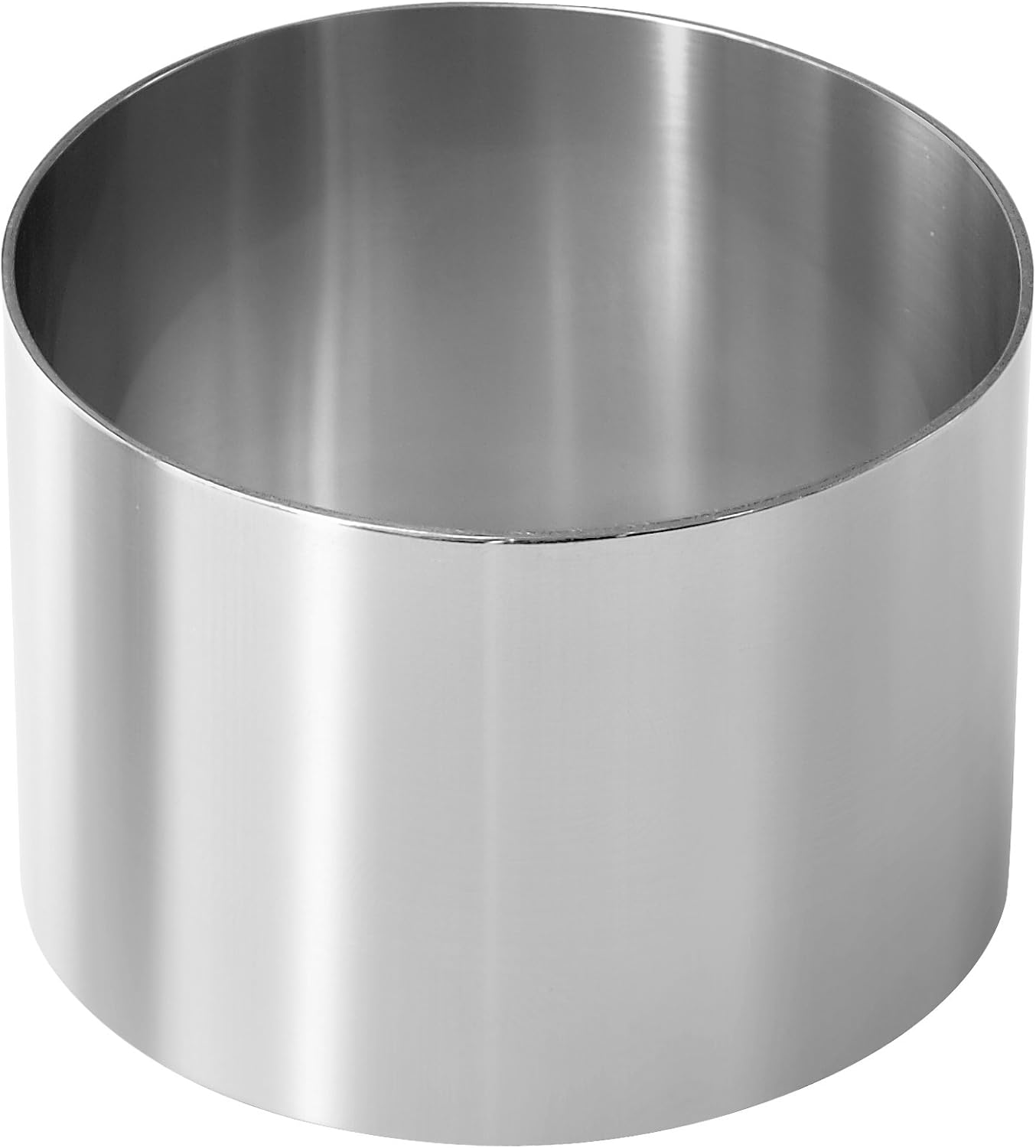 Fackelmann Dessert Rings, Set of 2, Food Presentation Rings, 6cm & 8cm, Stainless Steel, Silver, height 4.5 cm - Image 3
