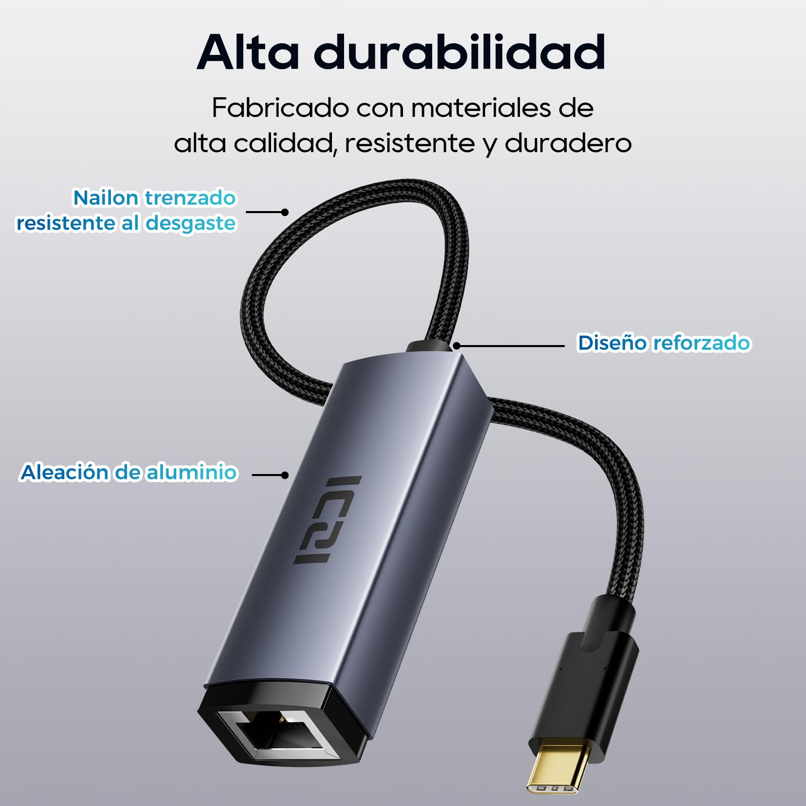 ICZI USB C to Ethernet Adapter Gigabit 1000Mbps Aluminum Ethernet, Plug and Play Thunderbolt 4/3 to RJ45 LAN Network Adapter for iPhone 15 MacBook iPad Pro Surface Chromebook Dell XPS etc