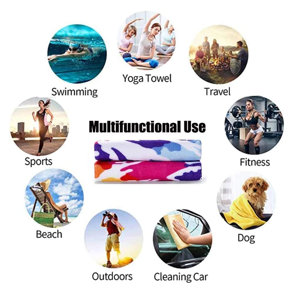 Serviette De Plage Microfibre Été Femme Homme Séchage Rapide Serviettes
