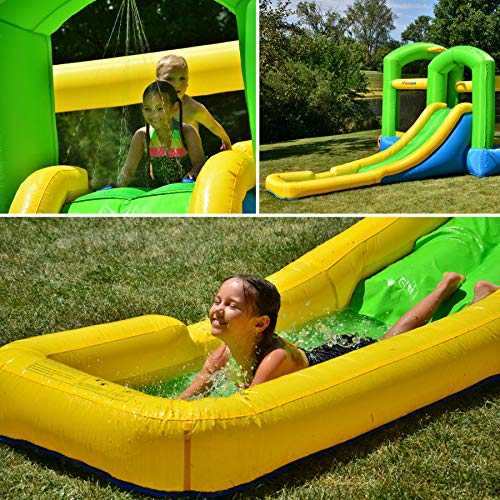 Bounceland Bounce 'N Splash Island Wet Or Dry Inflatable Bouncer Or Water Slide All In One, Large Pool, Fun Bouncing Area With Basketball Hoop, Long Slide, Ul Certified Blower Included #TOP4