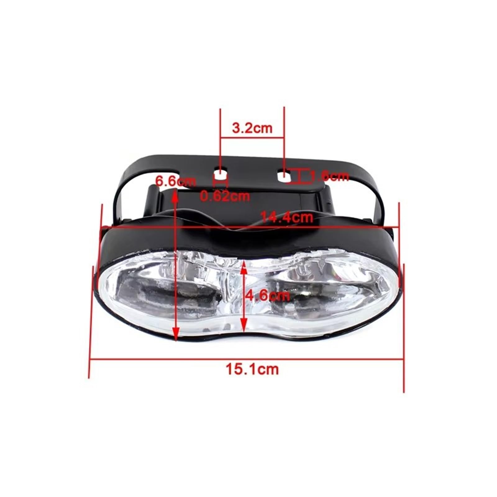Fari Per Moto Per Chopper Per Bobber Per Cafe Per Racer Lampadina H3 12V/55W Moto Doppio Faro Ovale Onda Doppio Faro Anteriore Luce Diurna Faro Per Moto