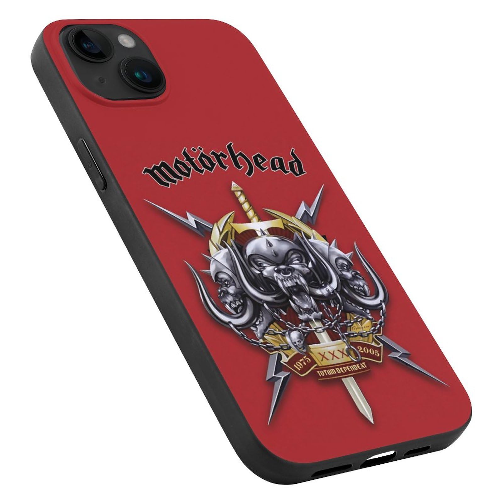 iphone15Plus用ケースカバー赤新品マットワイヤレス充電対応人気