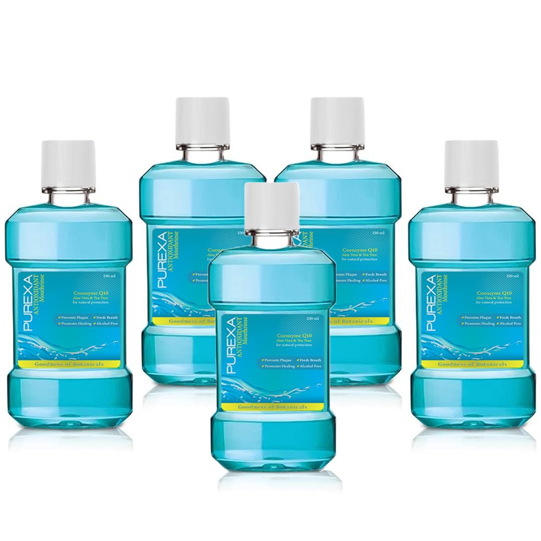 Purexa Antioxidant Mouthwash - Effectively Heals, Fights Bad Breath & Plaque Buildup with Powerful Antioxidant Effect - 250ml (Pack Of 1) (Antioxidant Mouthwash 250ML, Pack of 5) (B0CLLJ219M) Amazon Price History, Amazon Price Tracker