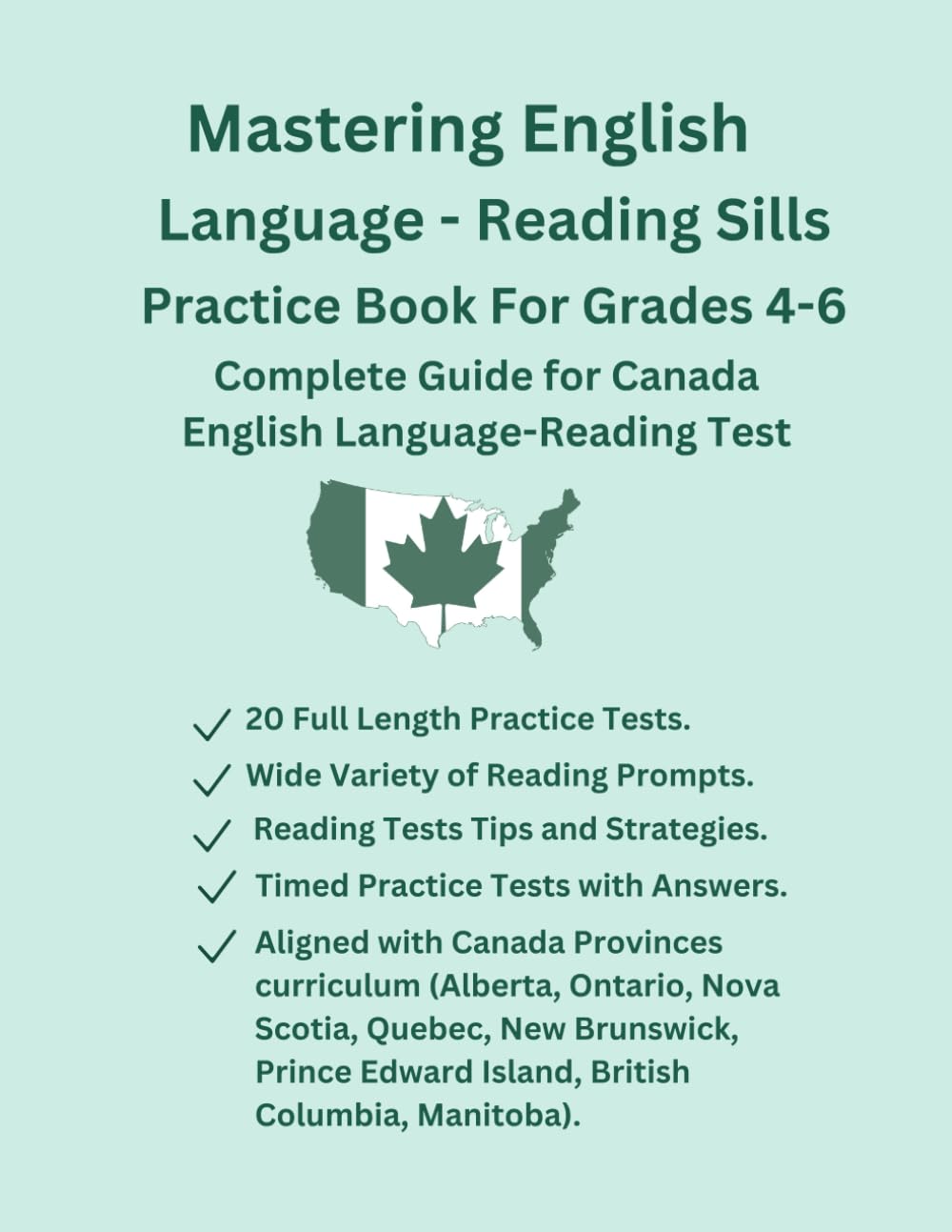 Mastering English Language-Reading Skills Practice Book, Grades 4-6 (Ages 9-12), Full Length Timed Tests, 400+ Practice Questions with Answers, Wide ... and Comprehension Tests: Canada Curriculum