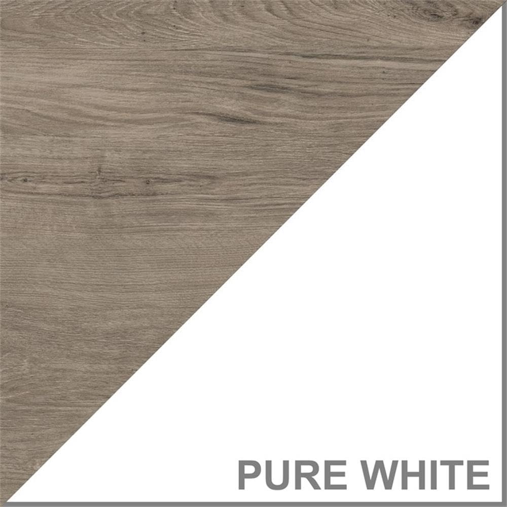 Bush Home Tall 5 Shelf Bookcase, Large Bookshelf for Living Room or Home Office, Mayfield Collection, Pure White and Shiplap Gray