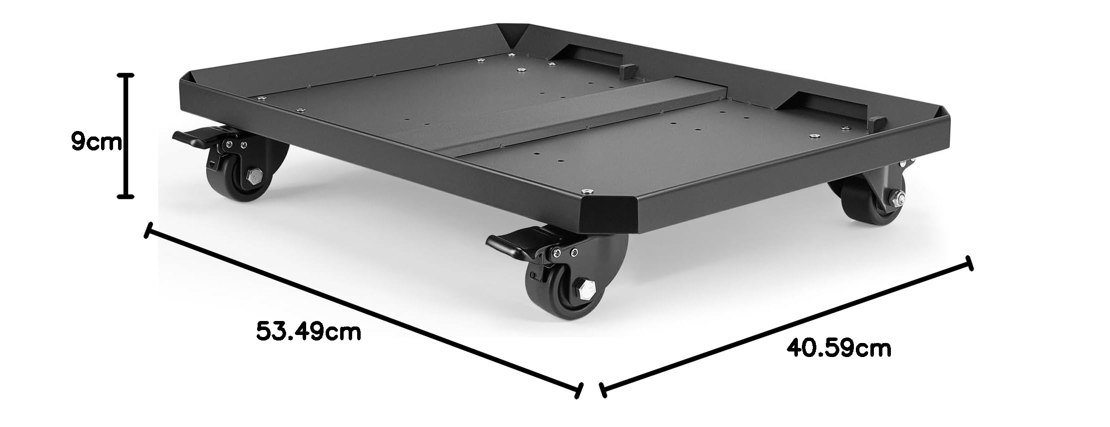 Caja de herramientas resistente compatible con cajas de herramientas ToughBuilt StackTech, base rodante de acero al carbono con 4 ruedas de bloqueo, plataforma de almacenamiento de herramientas móvil