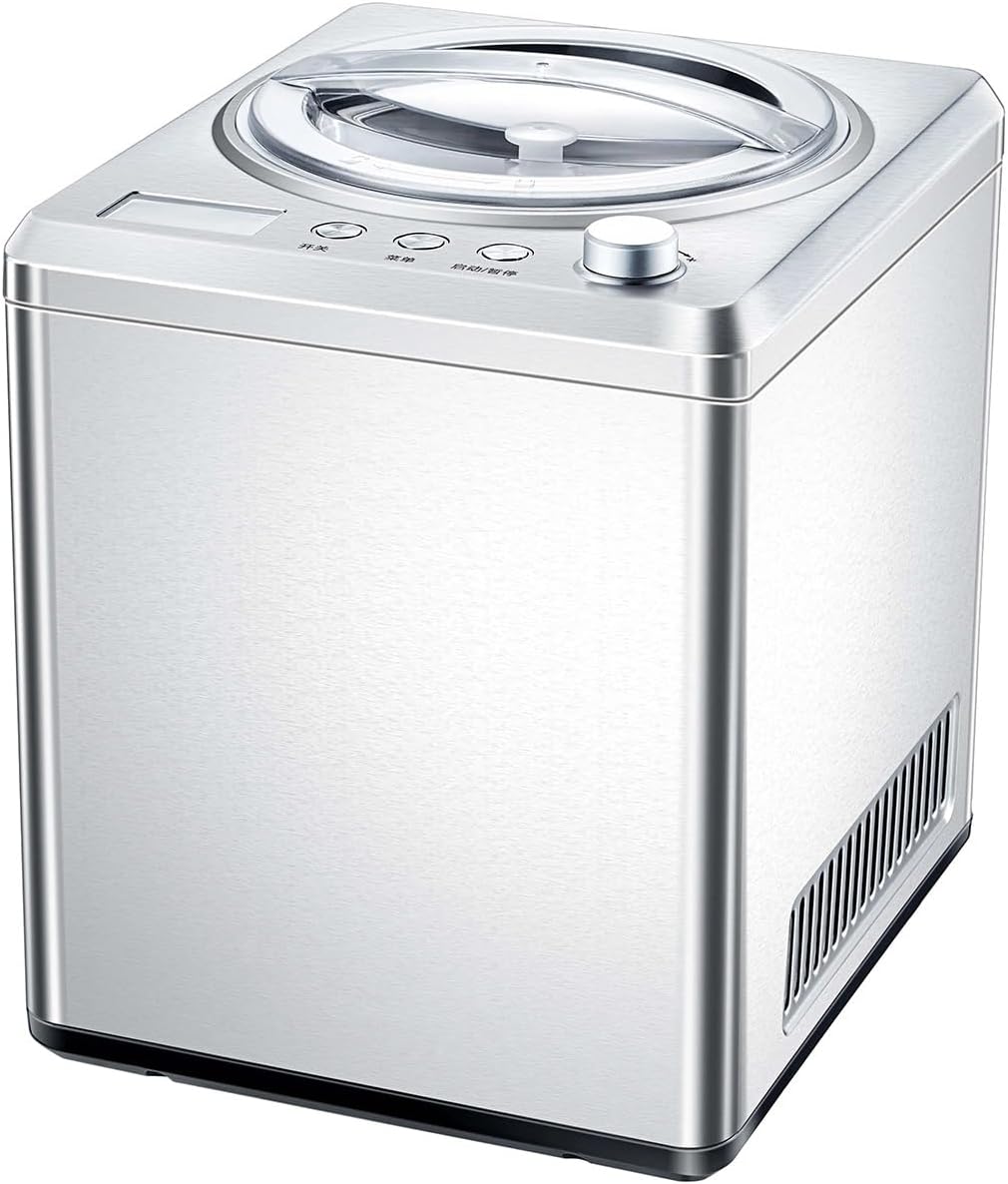 Ice Cream Maker All Steel Ice Cream Machine Large Capacity Household Fully Automatic with Refrigeration Children's Fruit Ice Cream Machine Soft Serve Ice Cream Machine