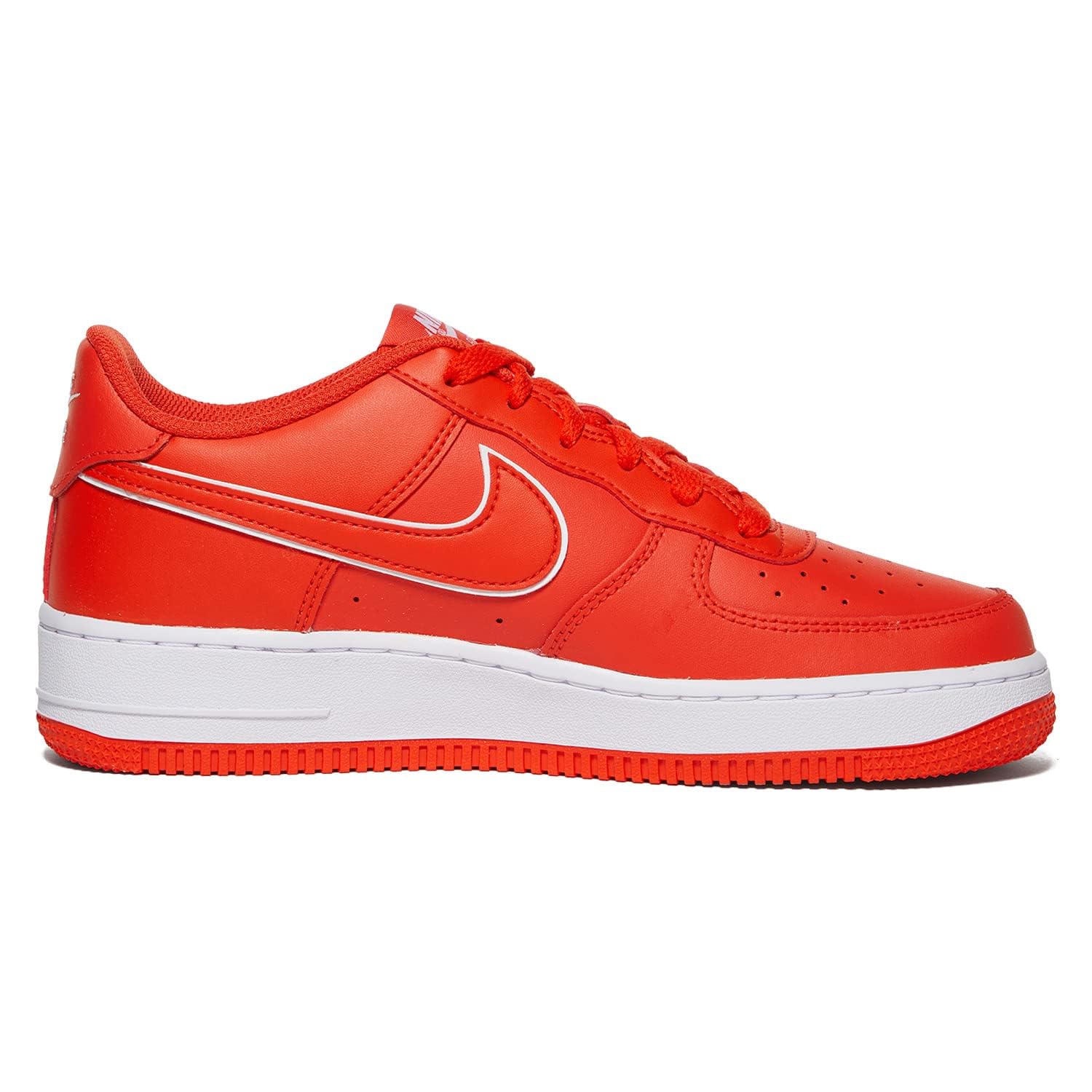 NIKE Boy's Air Force 1 Sneaker, Picante Red Picante Red White, 6.5 US Big Kid