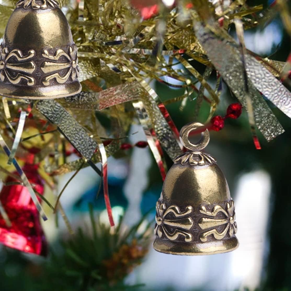 Brass Bells,Small Hanging Bells Crafts Ornament Pendants Accessories for Keychain Christmas 4PCS : Arts, Crafts & Sewing