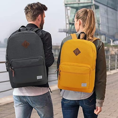 Miniatura 8 de RAVUO Mochila escolar, resistente al agua, unisex, clásica, básica, mochila para portátiles de 15.6 pulgadas, Azul, Mochilas Daypack