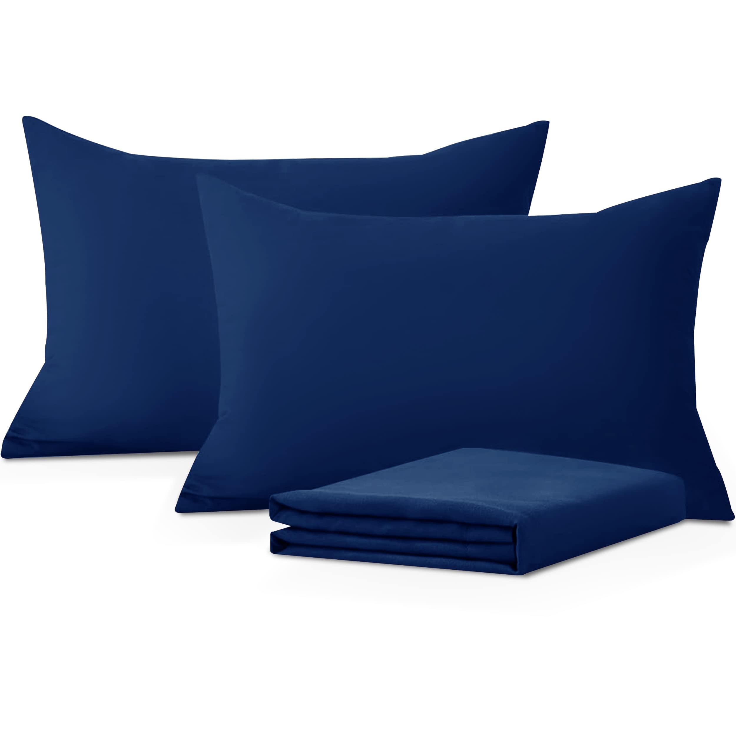 Moonlight Bedding Pillow Cases 4 Pack – Navy Pillowcases Envelope Closure Super Soft Brushed Microfiber Standard House Wife Pillow Covers, (50 X 75 CM)