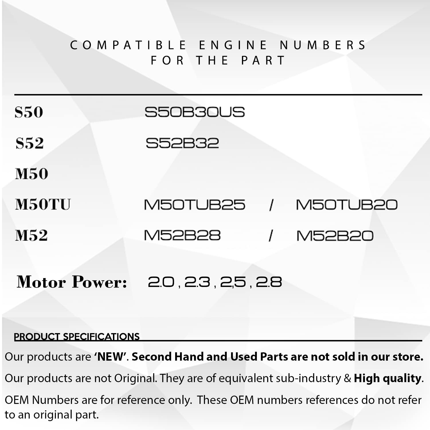 Vanos - Kit di riparazione per BMW E34, E36, E38, E39, Z3