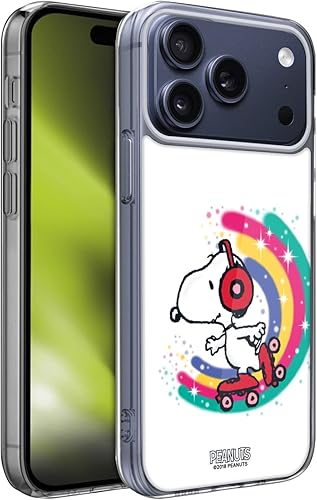 Vista 91 de Head Case Designs Funda de gel suave con licencia oficial de Peanuts I Love Pattern Snoopy Boardwalk Airbrush compatible con Apple iPhone 15