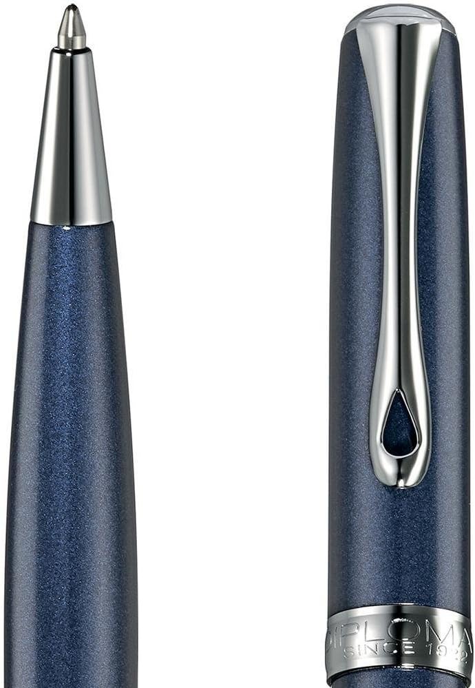 Diplomat Ballpoint Pen Excellence A2 Midnight Blue/chrome EasyFLOW/Writing And Correction Products/Type-Rotary Mechanism/Colour-Dark Blue/Silver