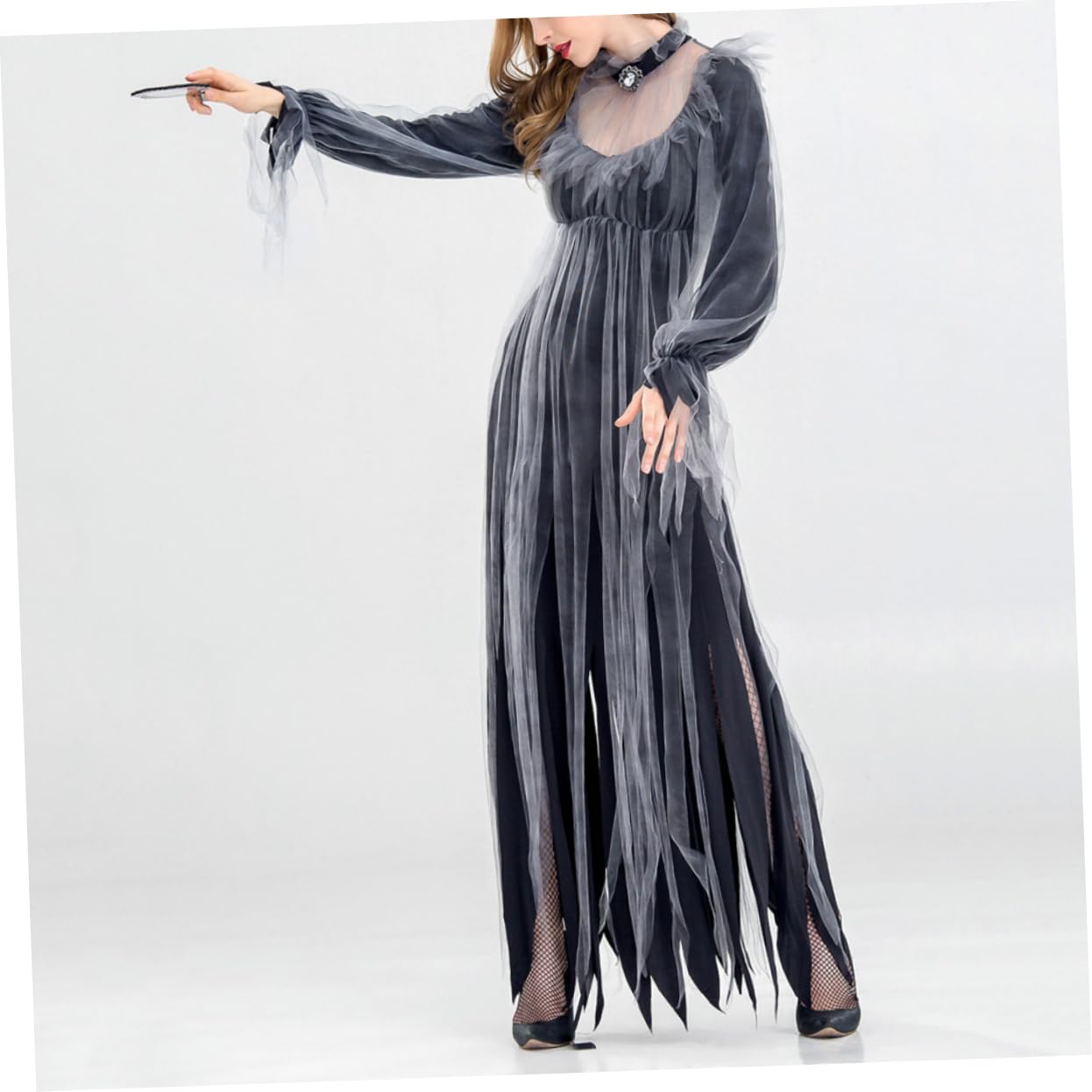 2 Piezas traje para cosplay vestido cosplay vestidos de gala vampiro Ideal para disfraces de Halloween traje de para el rendimiento vestido de disfraz de bruja para adultos