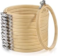 Vista 9 de Caydo 12 aros de bordado de 10 pulgadas, anillo de punto de cruz, para manualidades, costura práctica y manualidades de bordado de bricolaje