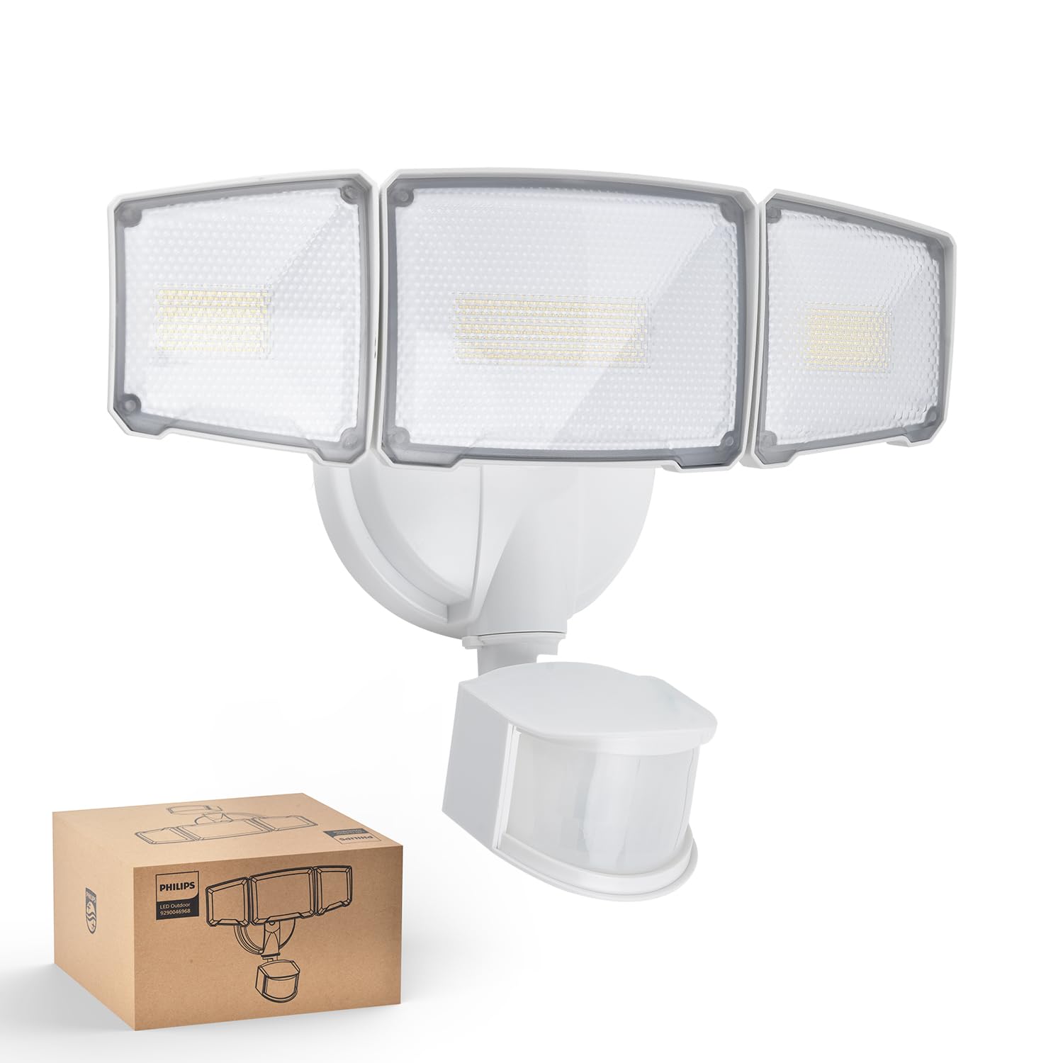 Philips 72W 7400LM LED Security Lights w PIR Motion Sensor Outdoor 5000K Daylight Dusk to Dawn Aluminum Flood