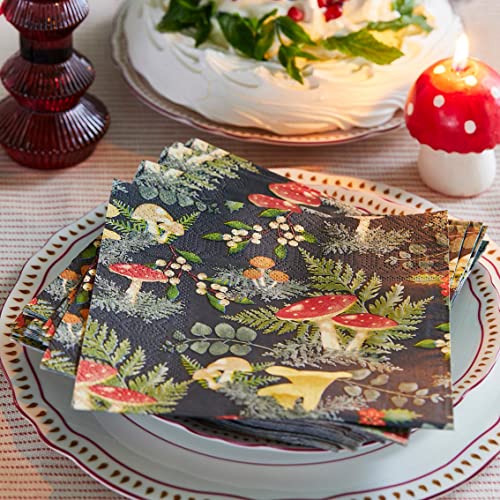 Talking Tables Small Mushroom Shaped Candle for Christmas Table - 7.5cm, Red - Image 4