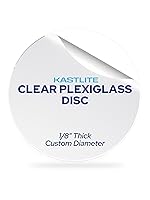 Vista 10 de Disco de acrílico transparente KastLite Círculo de plexiglás con grosor y diámetro personalizados Selección: 1/4" de grosor con diámetro