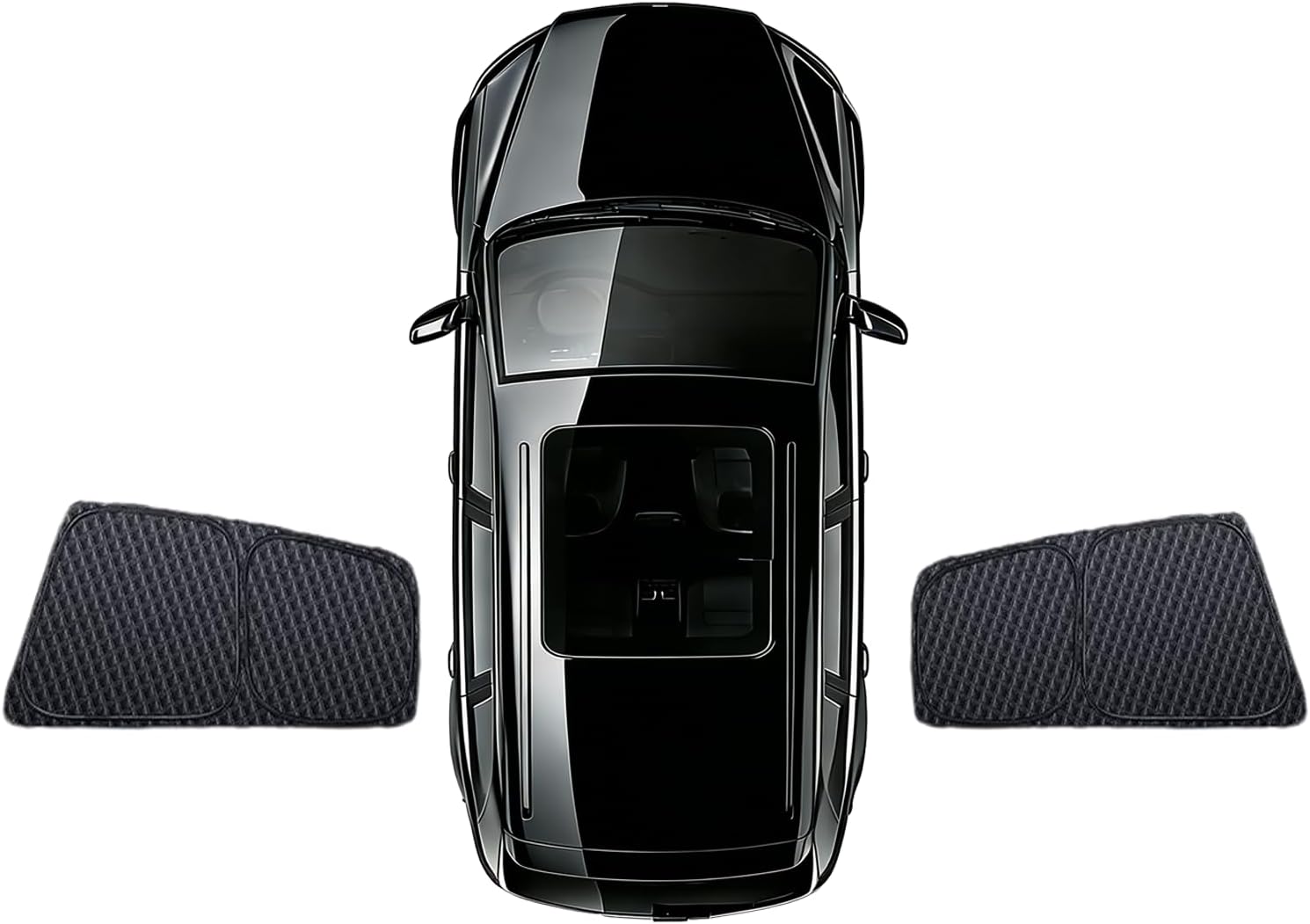New Car Window Shades for Infiniti QX50 2018-2025-pr, 5-Layer Thickened Checkered Design, Full Blackout Side Rear Sunshade, Privacy Heat Block for Baby & Family,Full Car Set (8 Pcs)