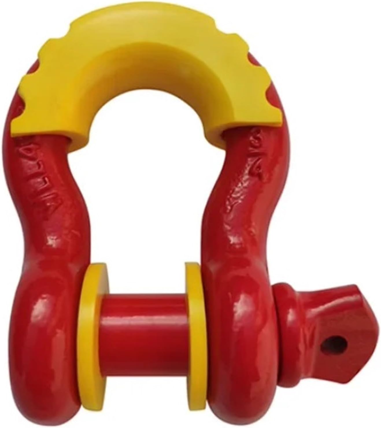 5/8 D Ring Shackle with Protective Cover Compatible with Off-Road Truck Offroad Towing Accessories(Red)